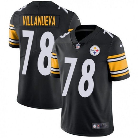 Men Pittsburgh Steelers 78 Alejandro Villanueva Nike Black Limited NFL Jersey